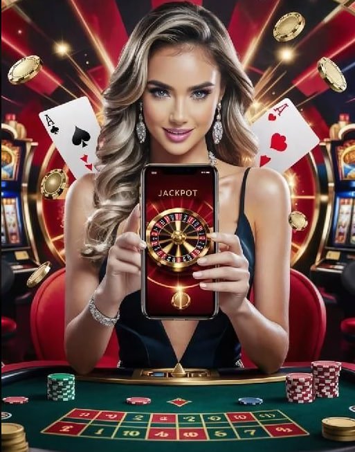 Ilustrasi pengguna bermain sportsbook dan live casino di bos5000 dengan tampilan mobile dan desktop
